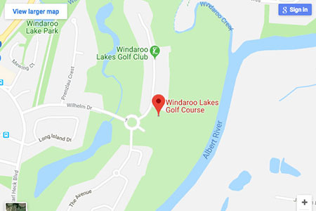 Windaroo Lakes golf course google maps