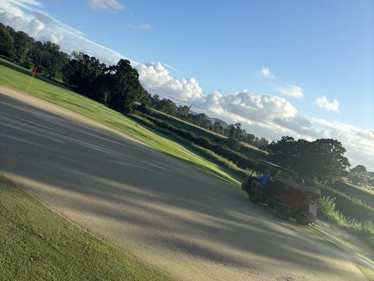 Verticutting and dusting 2025